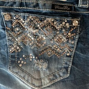 Size 25 Miss Me Distressed Bootcut Jeans